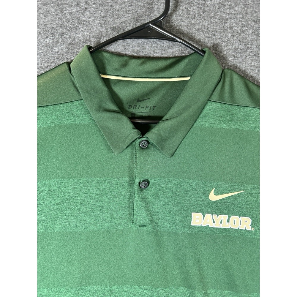 Nike Men's 2XL Baylor University Green Polo Shirt Golfโ Casual